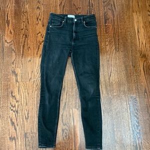 Zara high waisted black skinny jeans